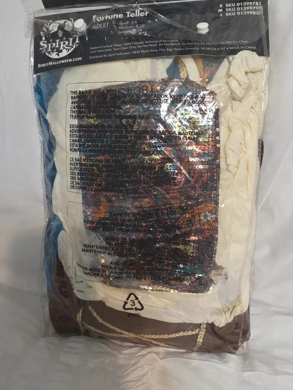 Spirit Fortune Teller Lage Adult Costume, NWT - Picture 6 of 6